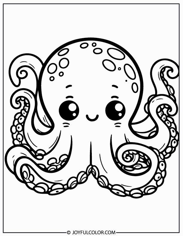 199+ Octopus Coloring Pages FREE Printable 170