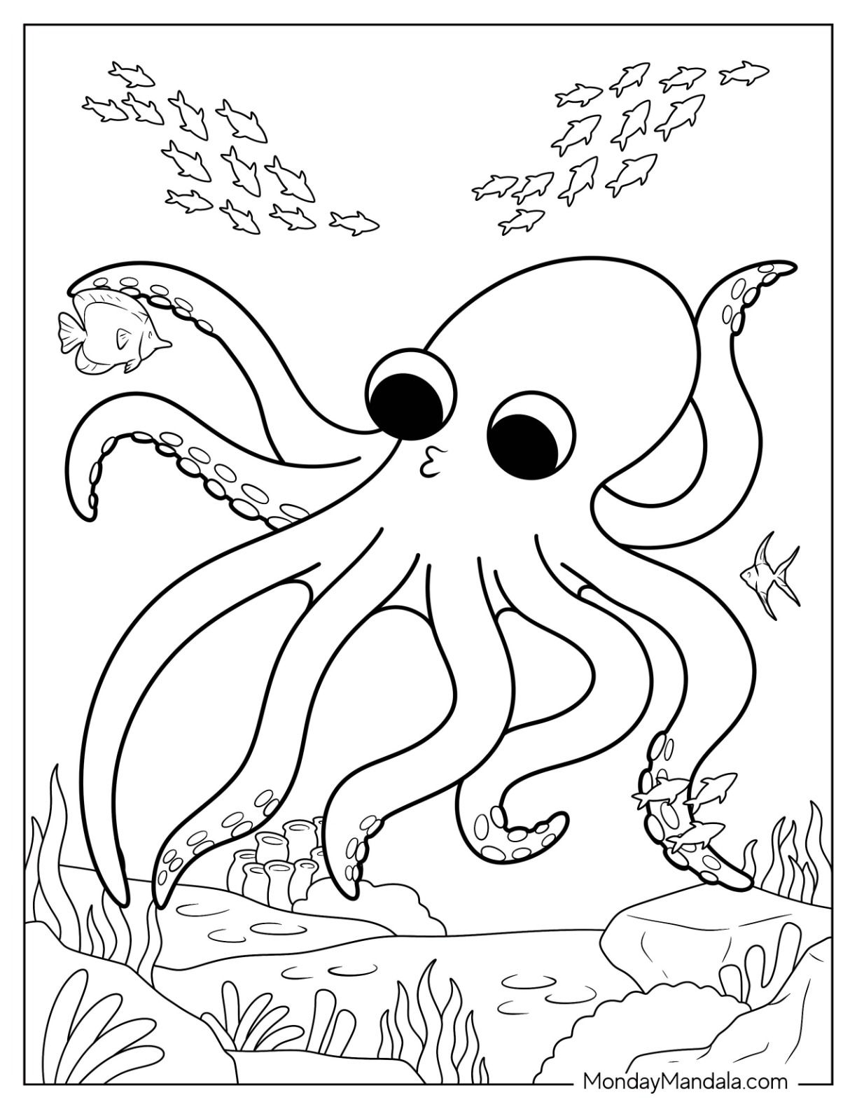 199+ Octopus Coloring Pages FREE Printable 176