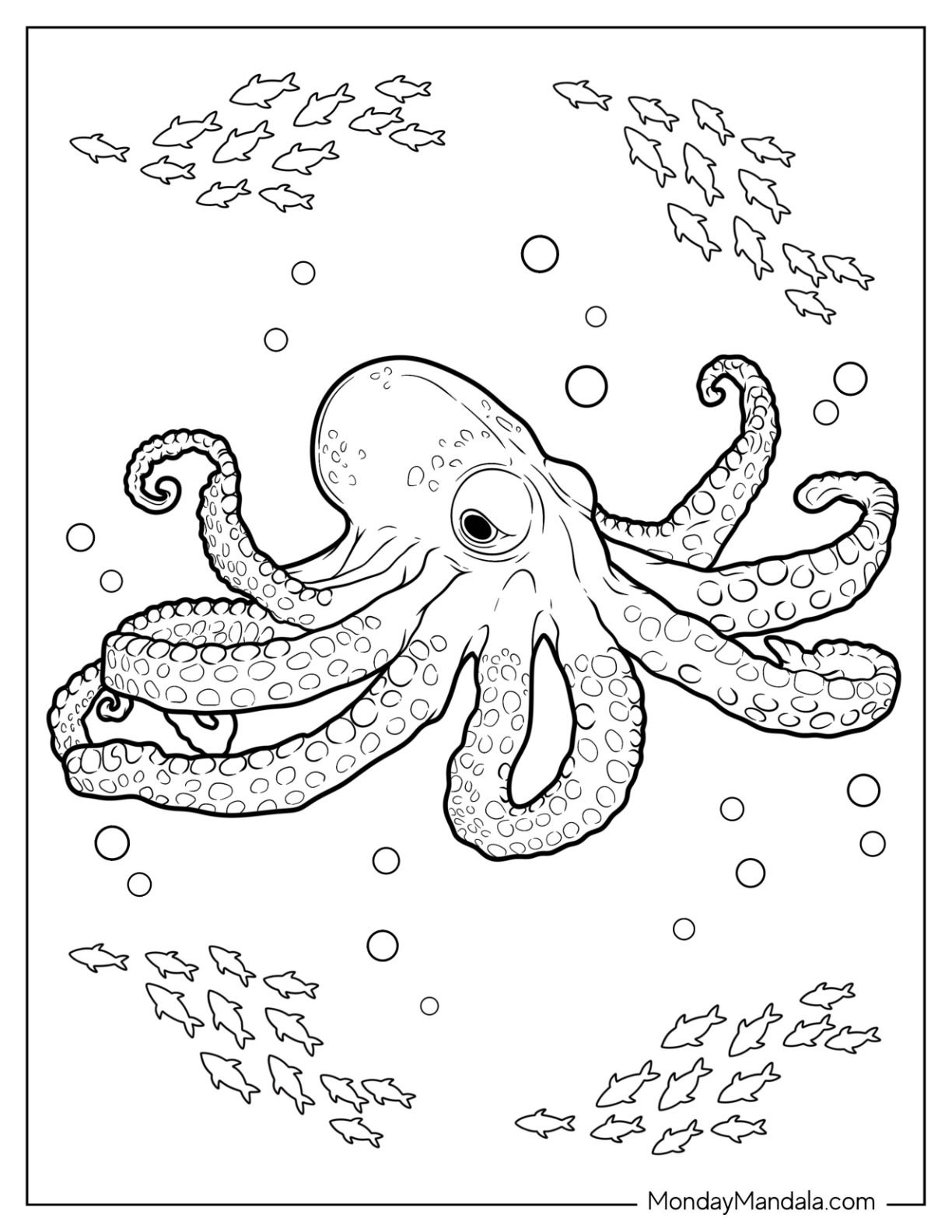 199+ Octopus Coloring Pages FREE Printable 187