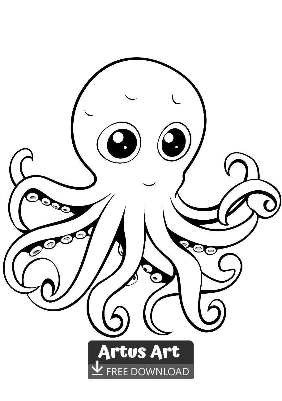 199+ Octopus Coloring Pages FREE Printable 188