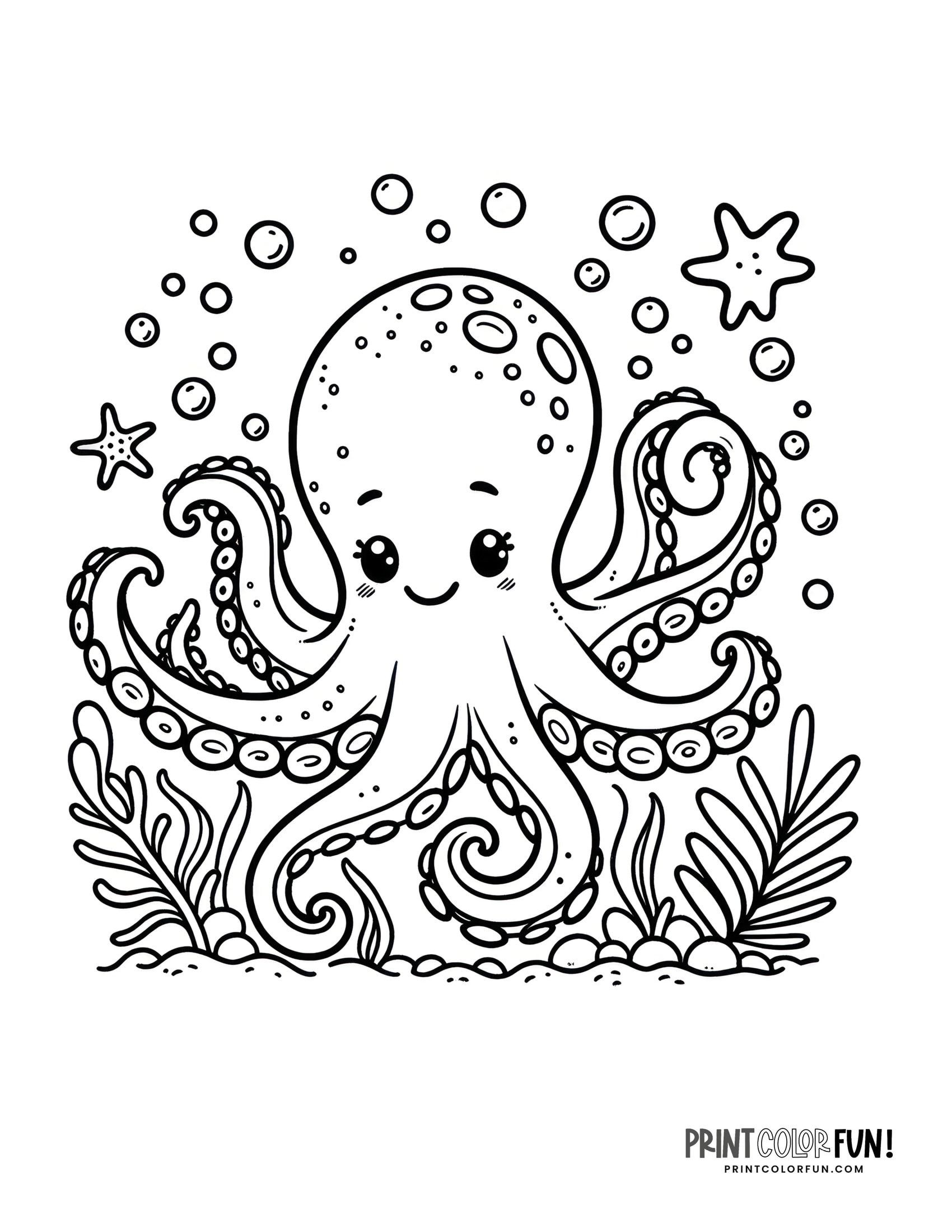 199+ Octopus Coloring Pages FREE Printable 22