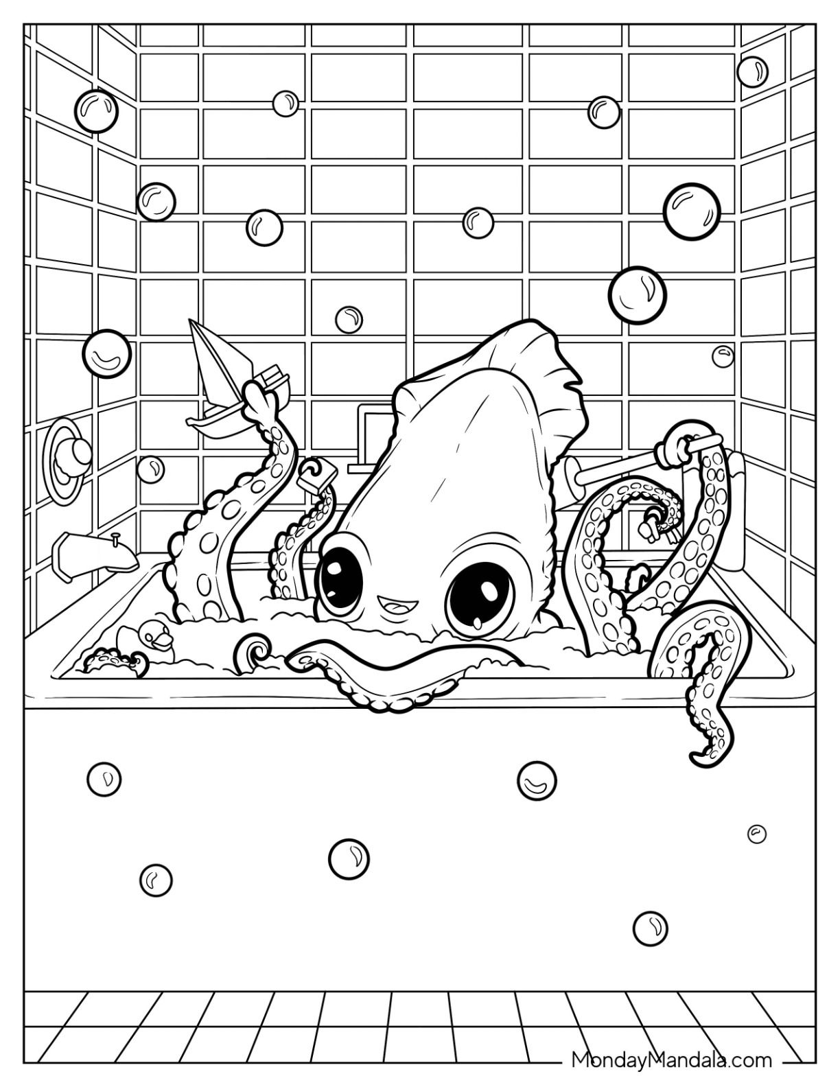 199+ Octopus Coloring Pages FREE Printable 31