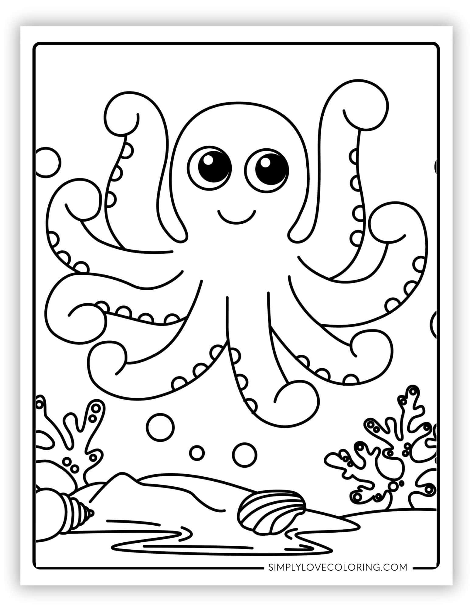 199+ Octopus Coloring Pages FREE Printable 36