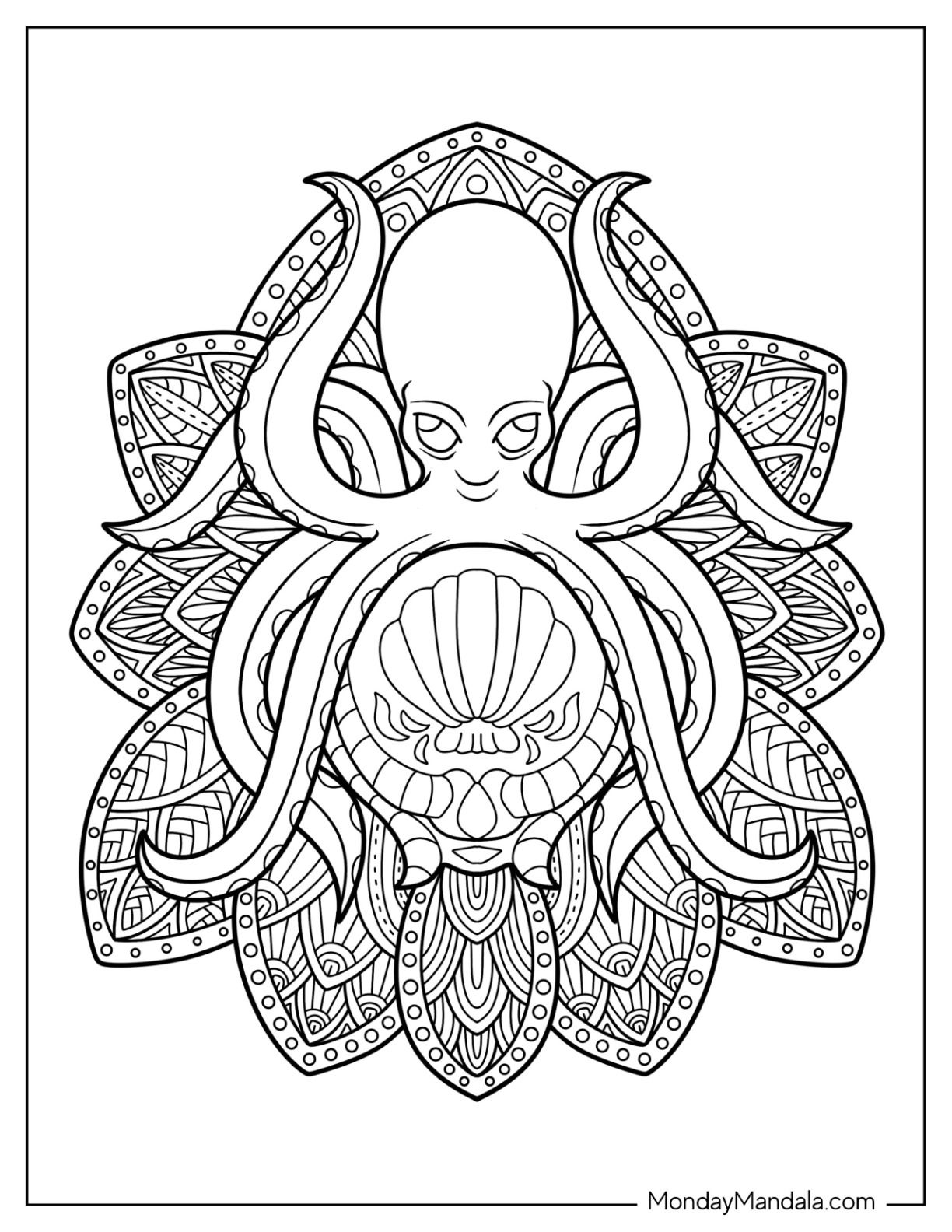 199+ Octopus Coloring Pages FREE Printable 39