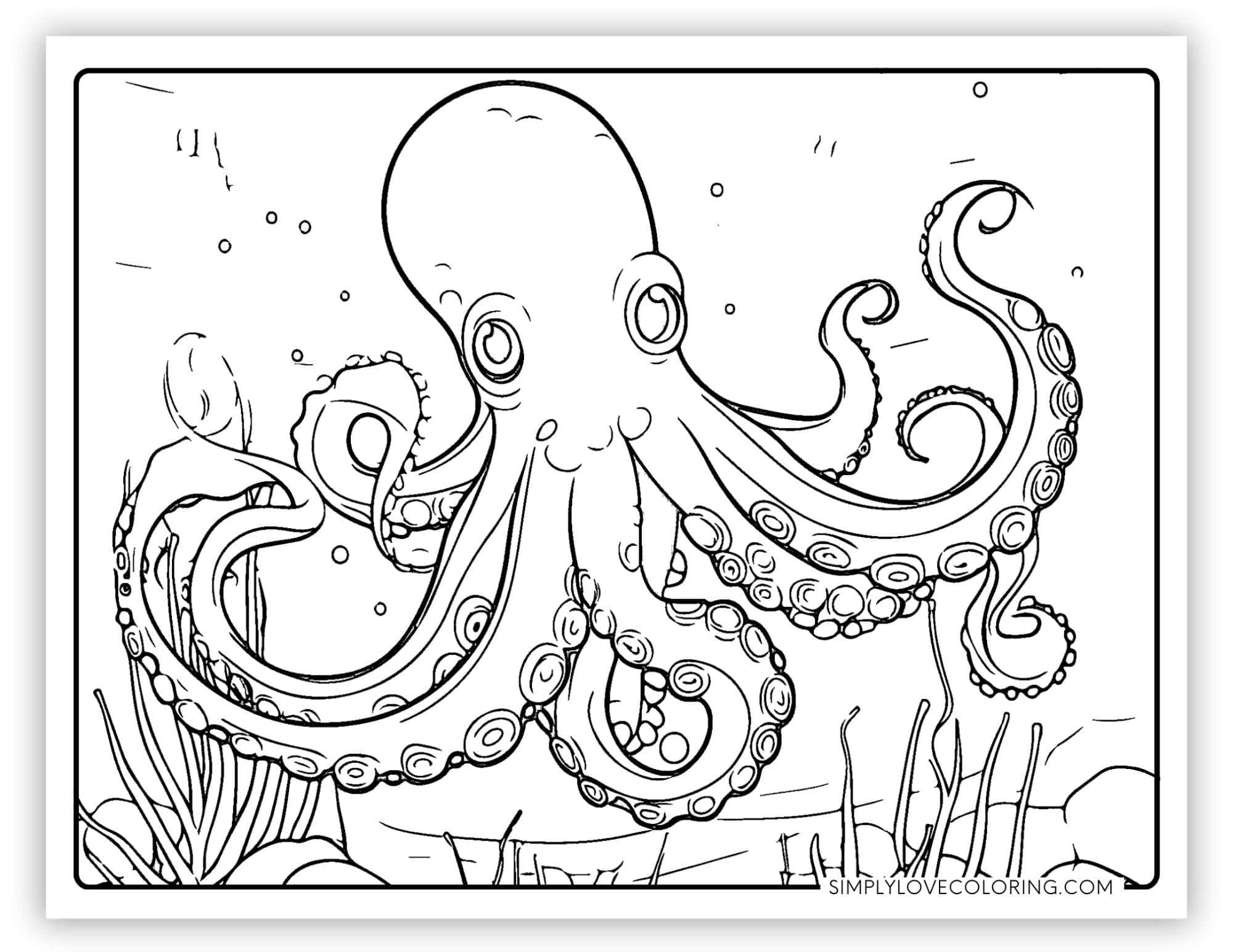 199+ Octopus Coloring Pages FREE Printable 40