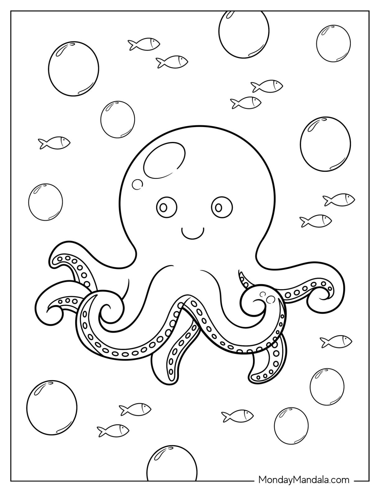 199+ Octopus Coloring Pages FREE Printable 52