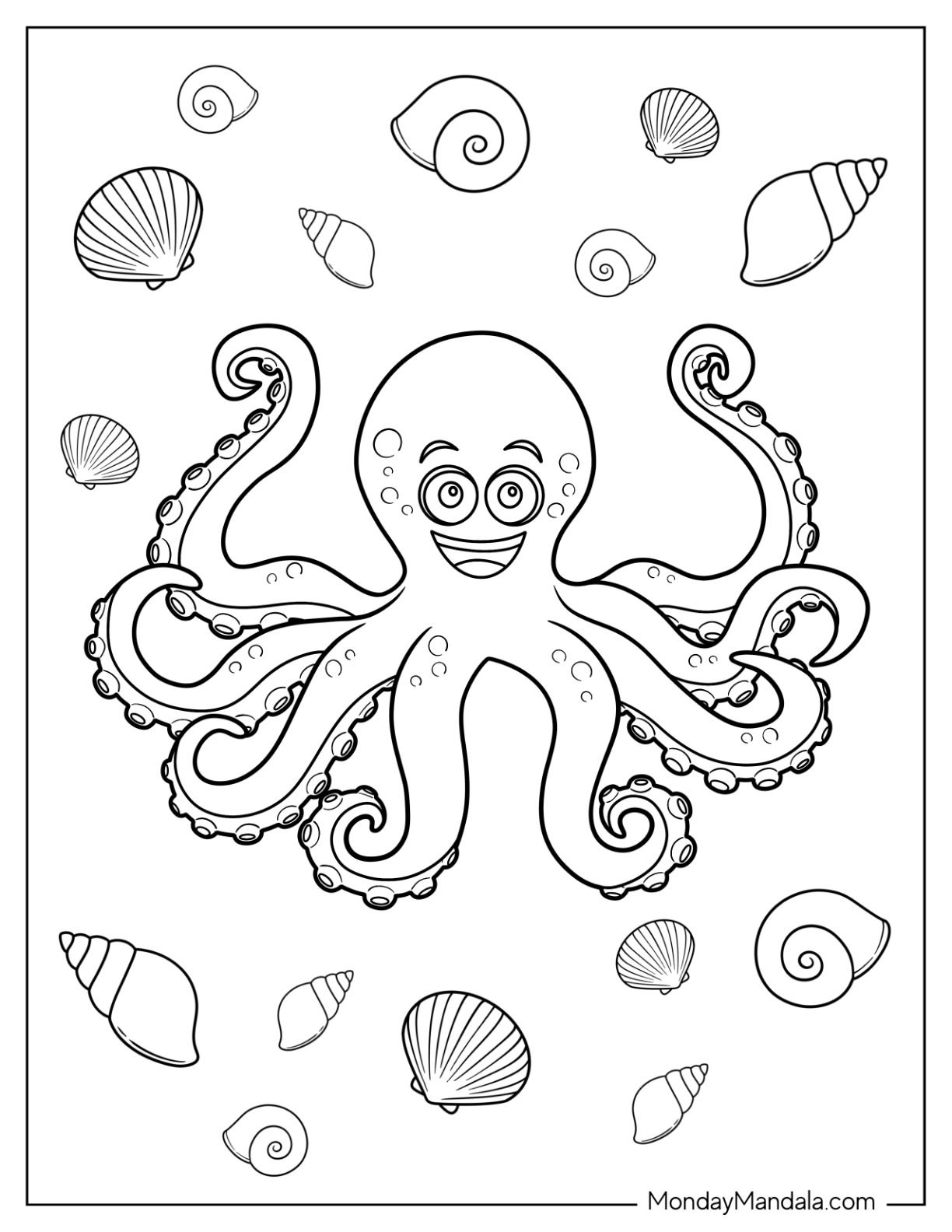 199+ Octopus Coloring Pages FREE Printable 53