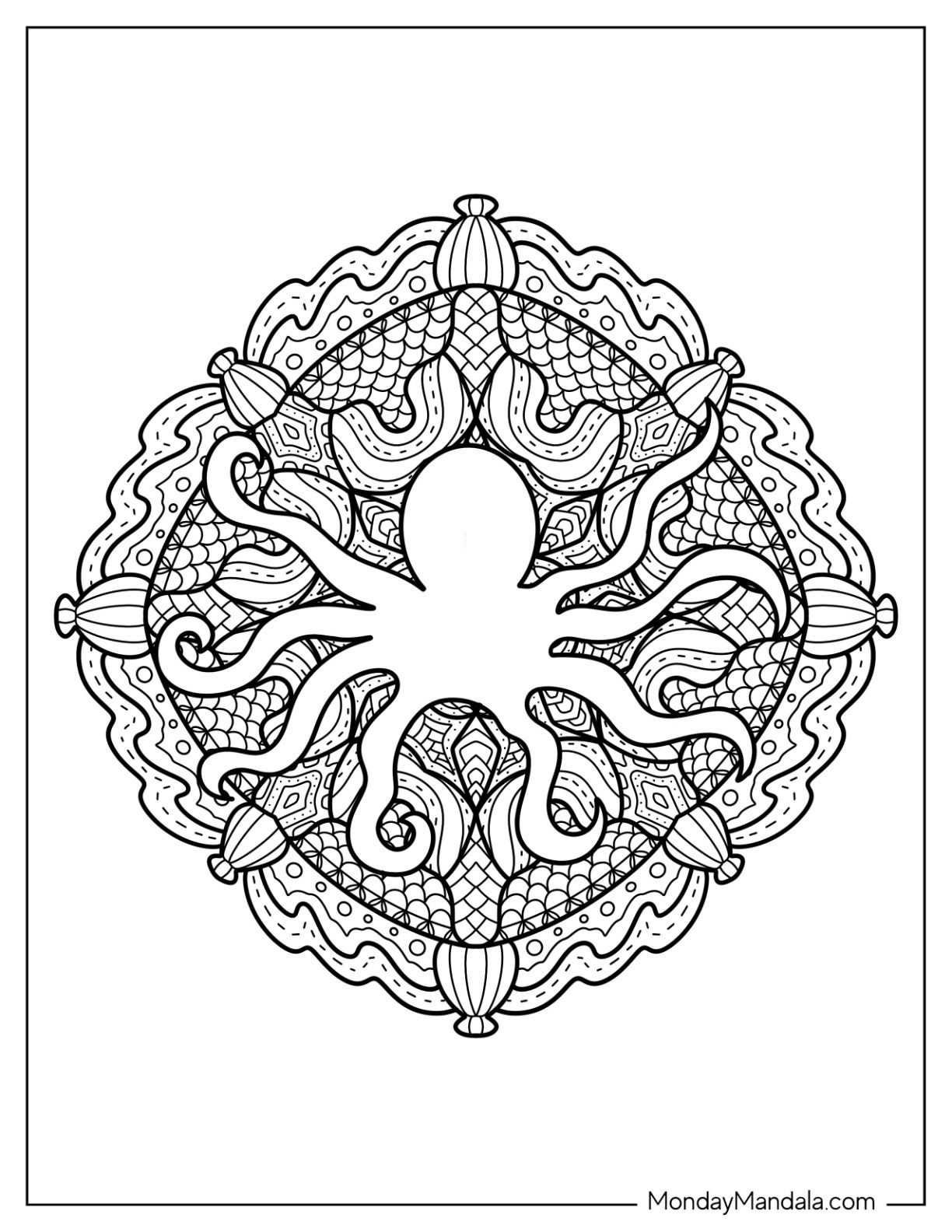 199+ Octopus Coloring Pages FREE Printable 56