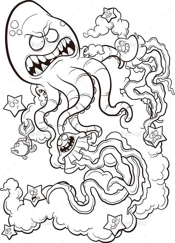 199+ Octopus Coloring Pages FREE Printable 7