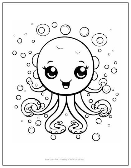 199+ Octopus Coloring Pages FREE Printable 75