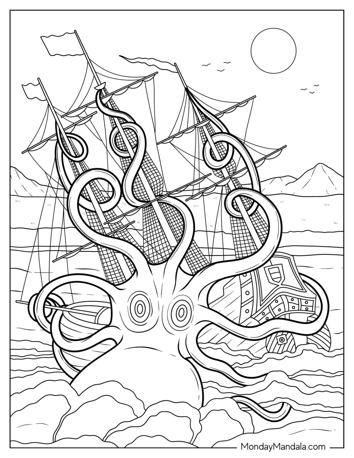 199+ Octopus Coloring Pages FREE Printable 76