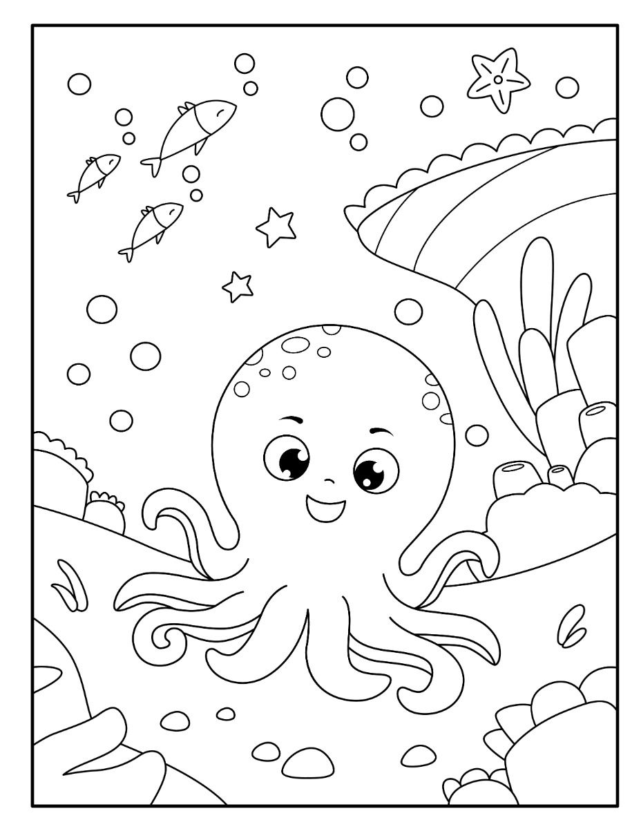 199+ Octopus Coloring Pages FREE Printable 87