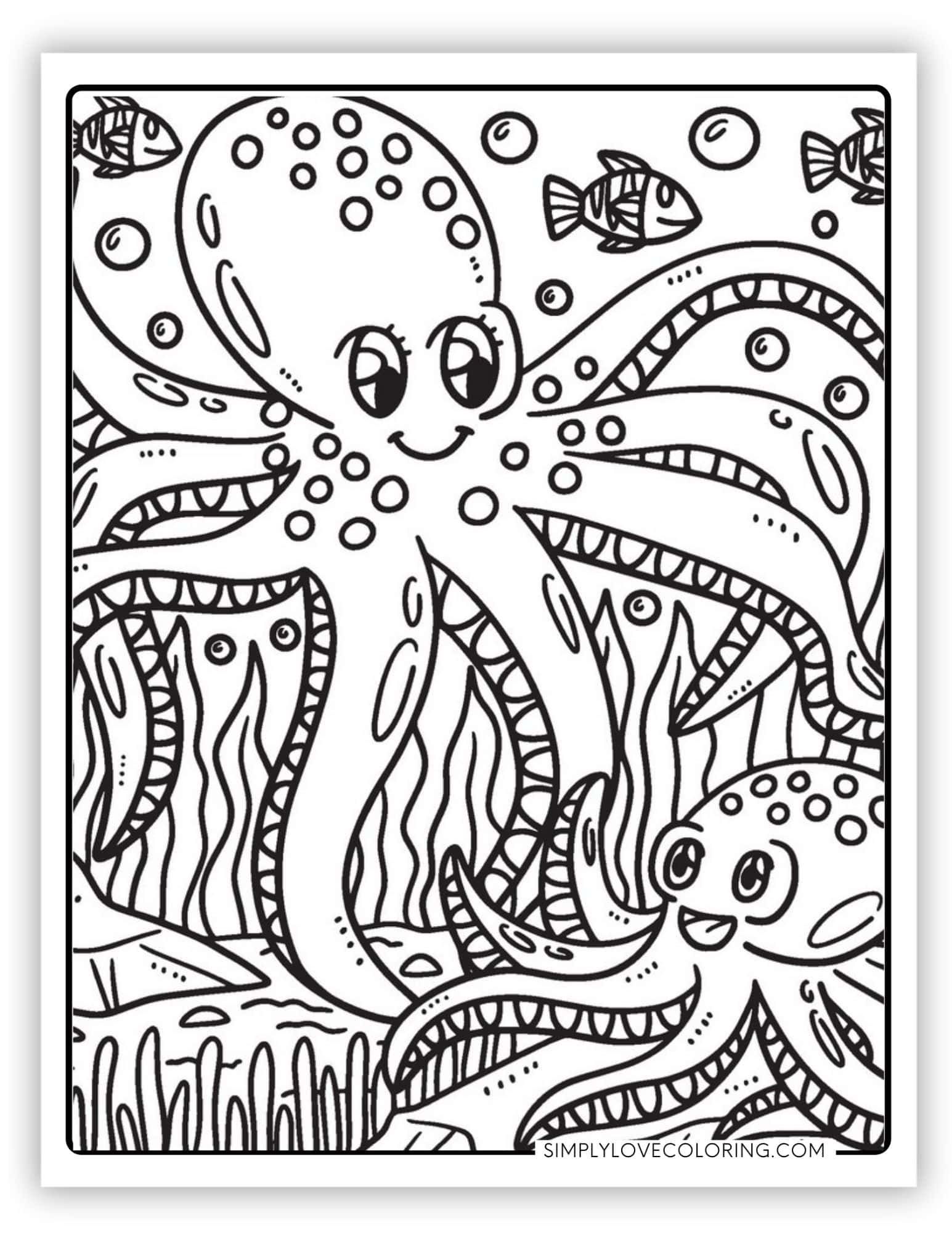 199+ Octopus Coloring Pages FREE Printable 90