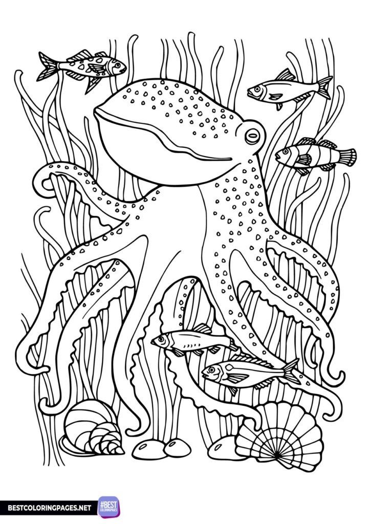 199+ Octopus Coloring Pages FREE Printable 92