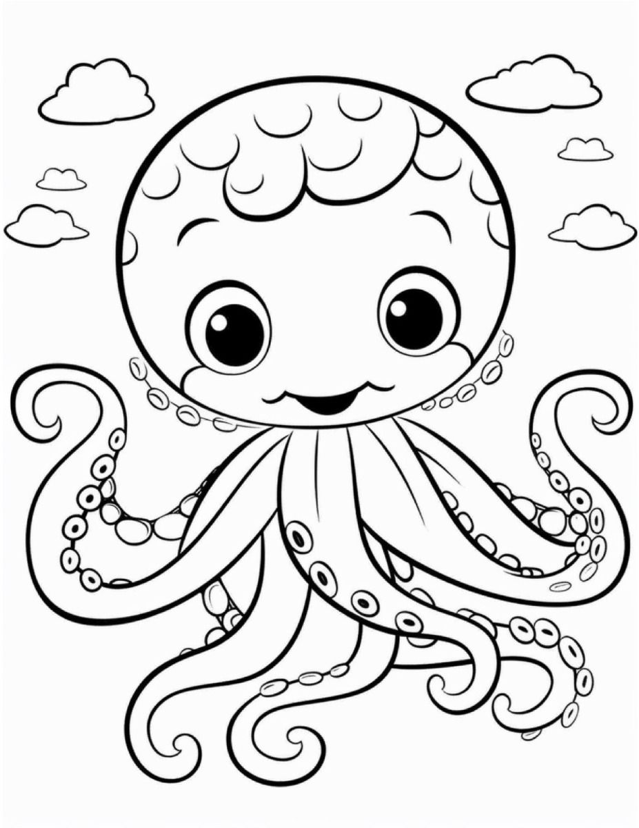 199+ Octopus Coloring Pages FREE Printable 96