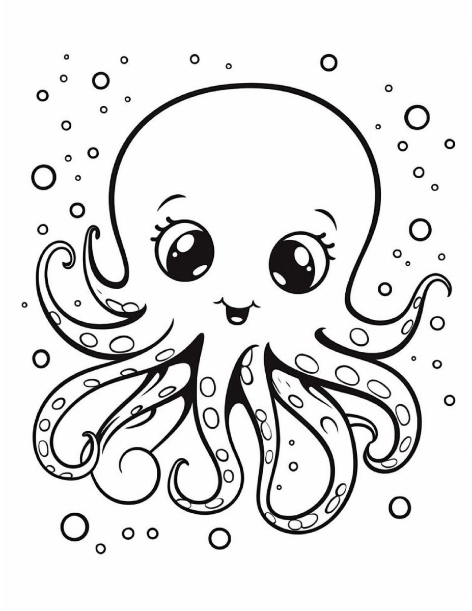 199+ Octopus Coloring Pages FREE Printable 99