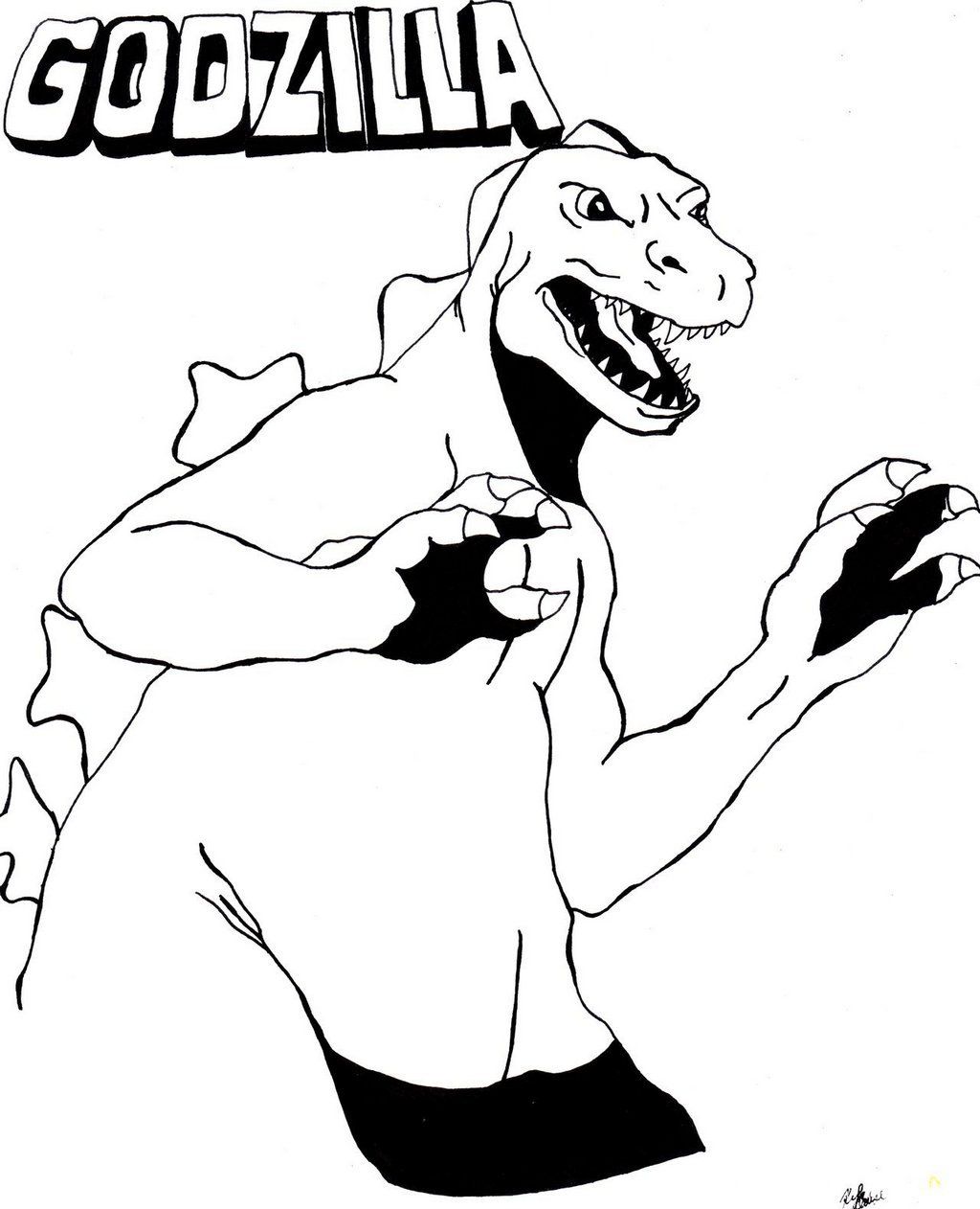 200+ Godzilla Coloring Pages 109