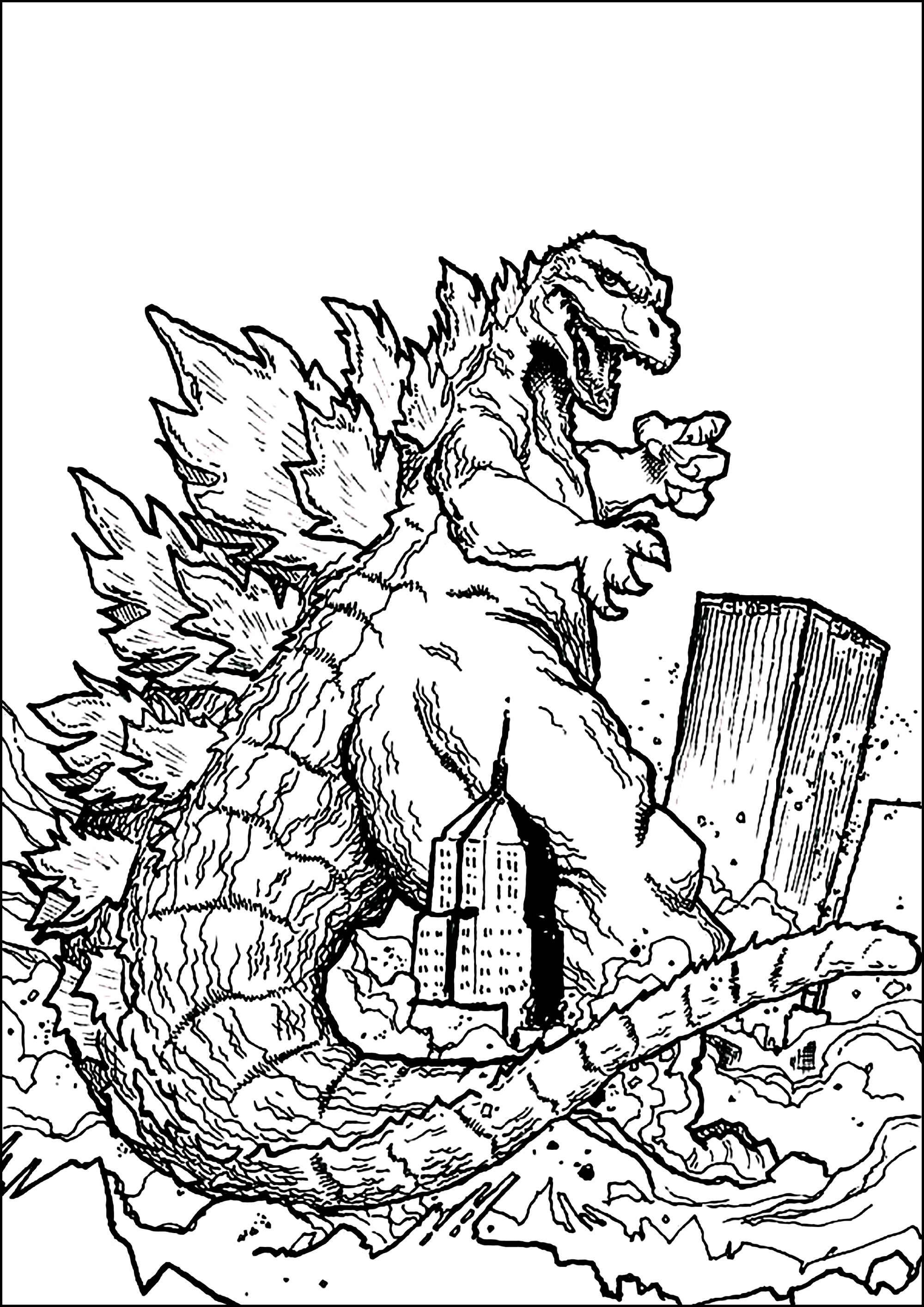 200+ Godzilla Coloring Pages 13