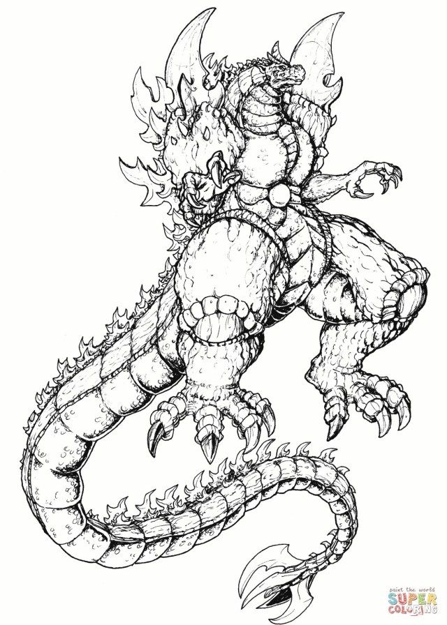 200+ Godzilla Coloring Pages 130