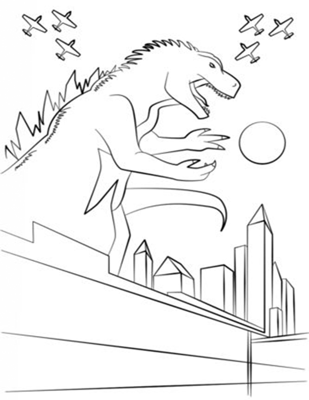 200+ Godzilla Coloring Pages 155