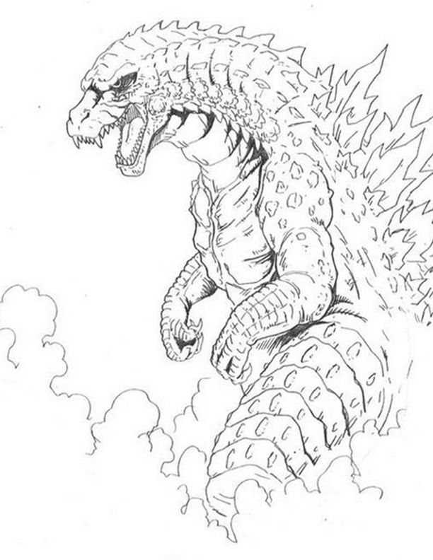 200+ Godzilla Coloring Pages 158