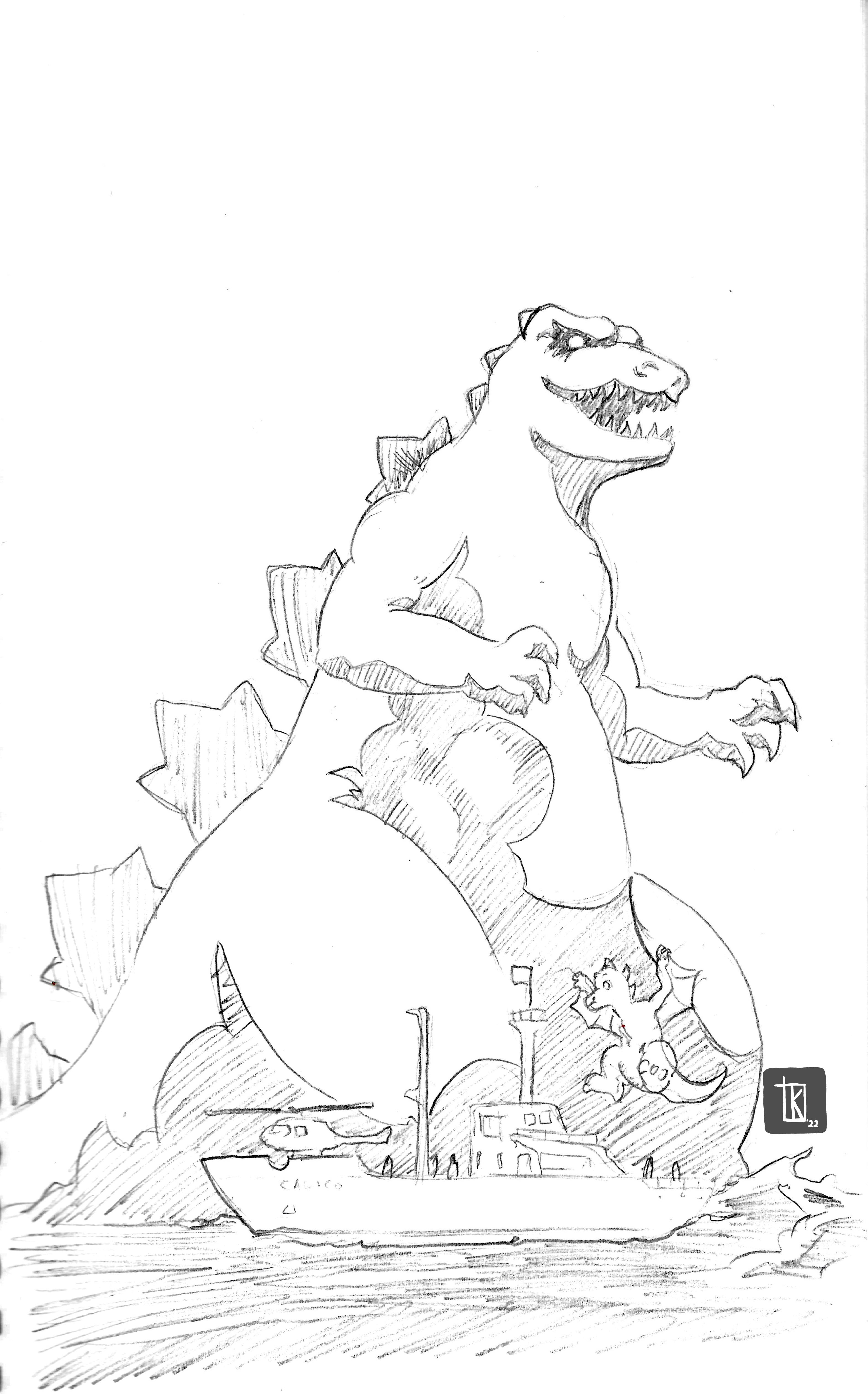 200+ Godzilla Coloring Pages 2