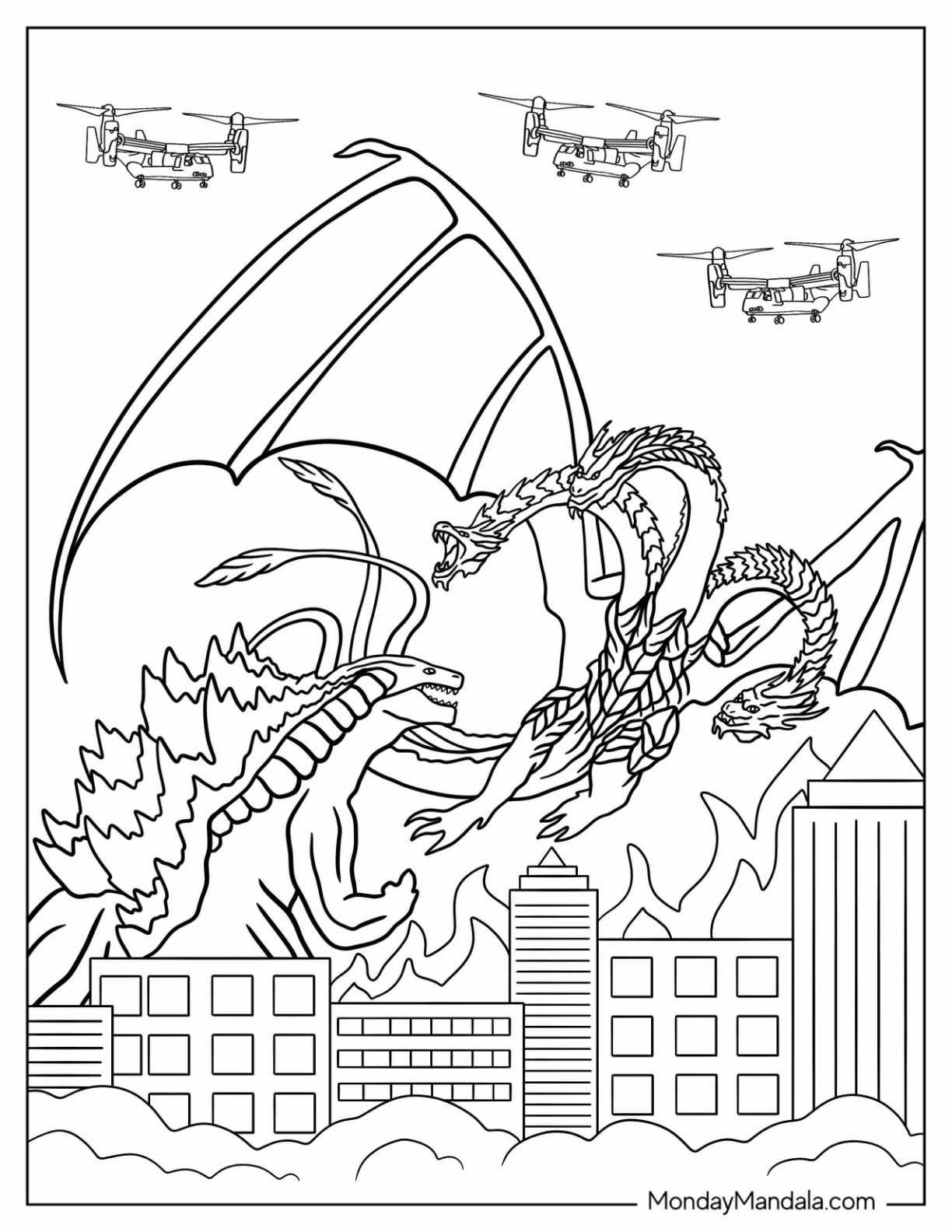 200+ Godzilla Coloring Pages 37