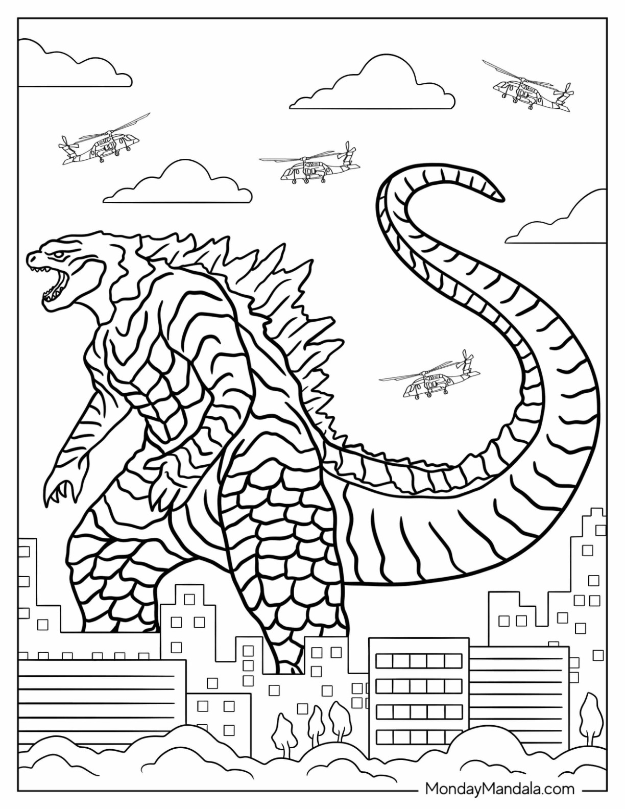 200+ Godzilla Coloring Pages 42