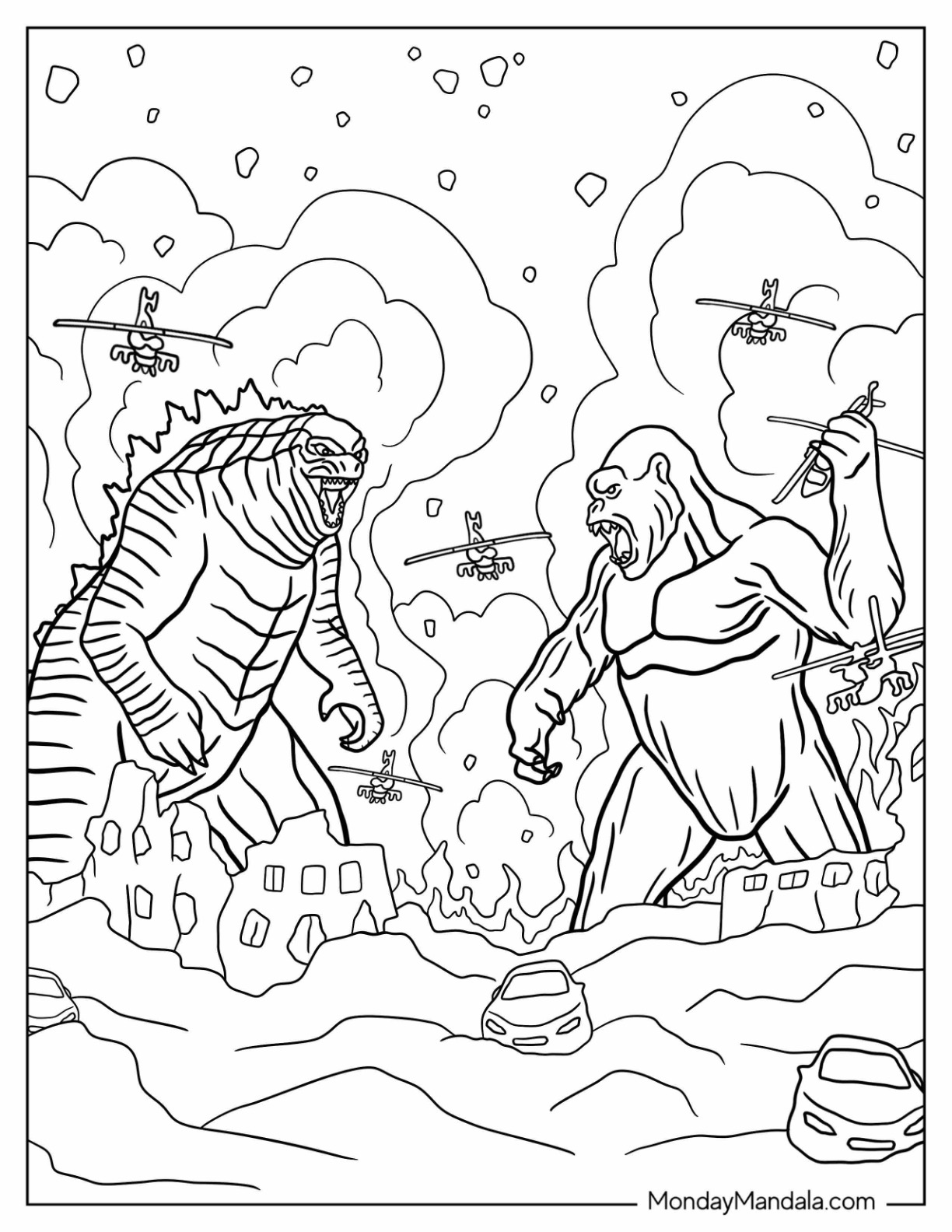 200+ Godzilla Coloring Pages 43