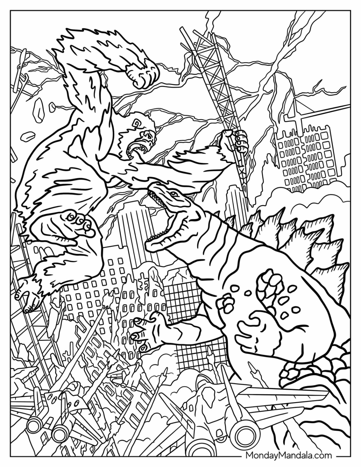 200+ Godzilla Coloring Pages 44