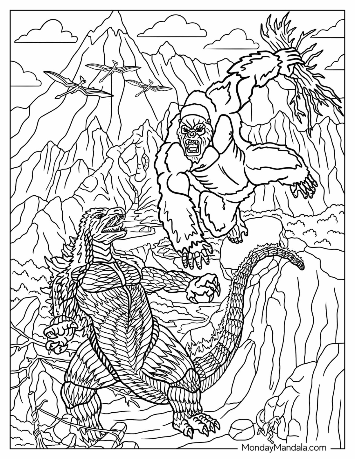 200+ Godzilla Coloring Pages 45