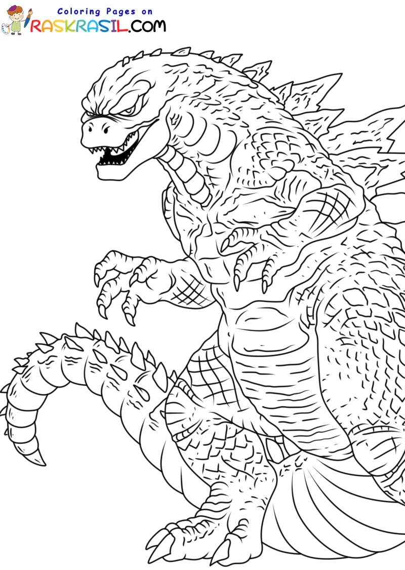 200+ Godzilla Coloring Pages 65