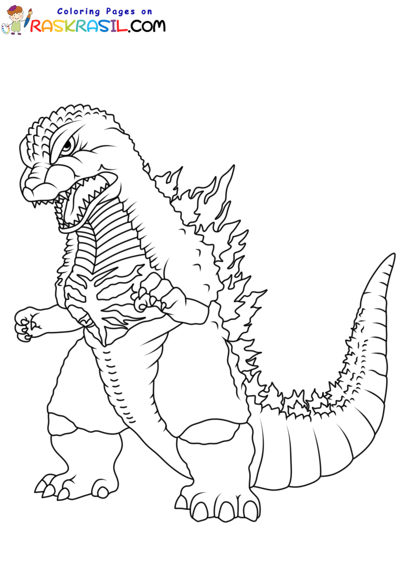 200+ Godzilla Coloring Pages 66