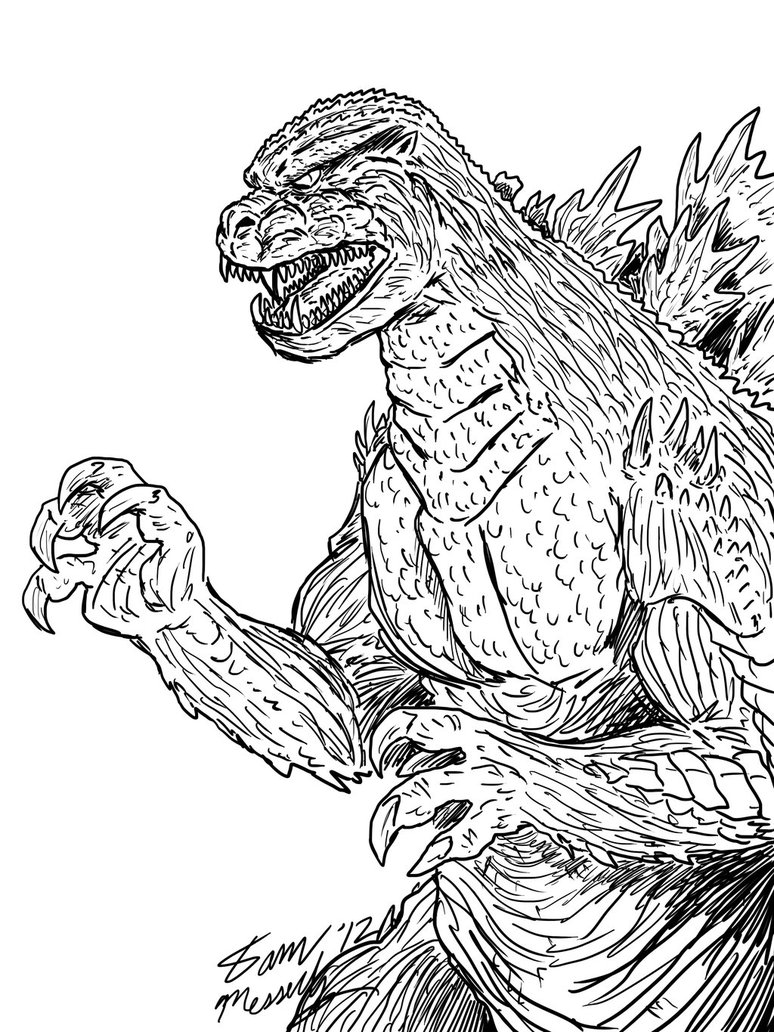 200+ Godzilla Coloring Pages 77