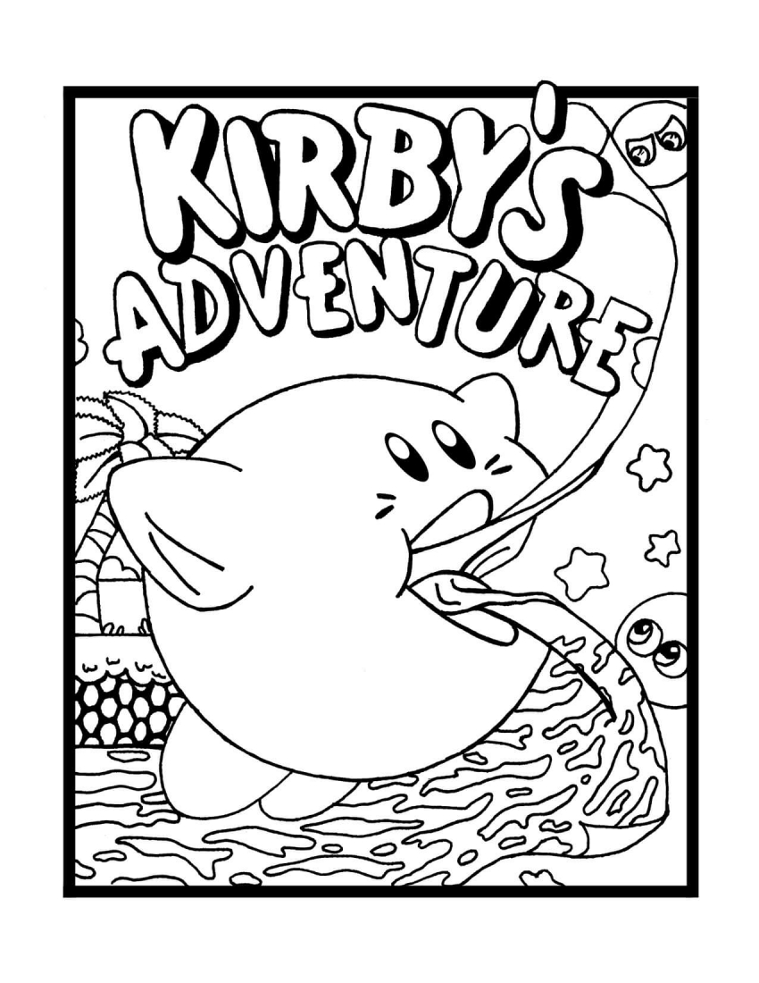 50+ Kirby Coloring Pages: Cute and Pink 23