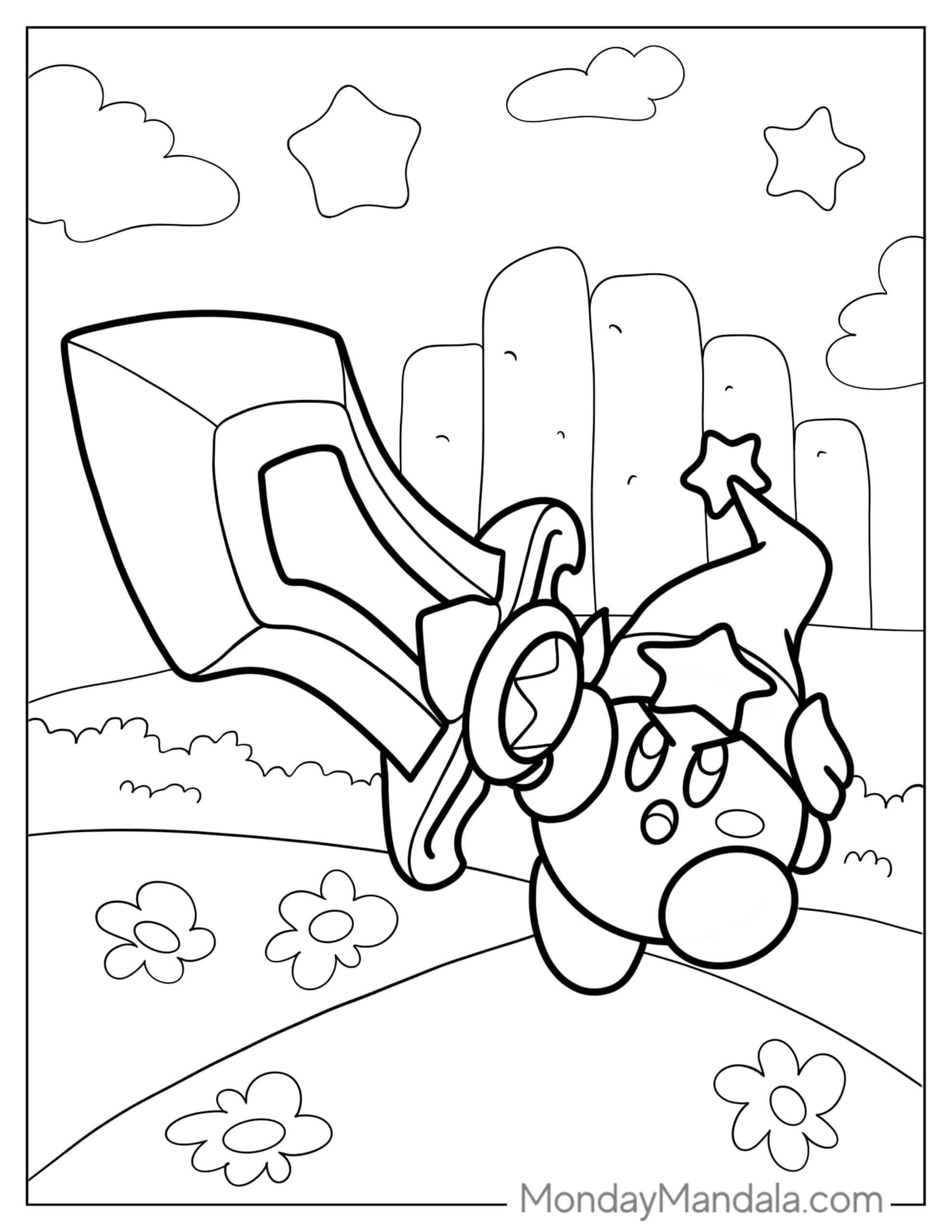 50+ Kirby Coloring Pages: Cute and Pink 38