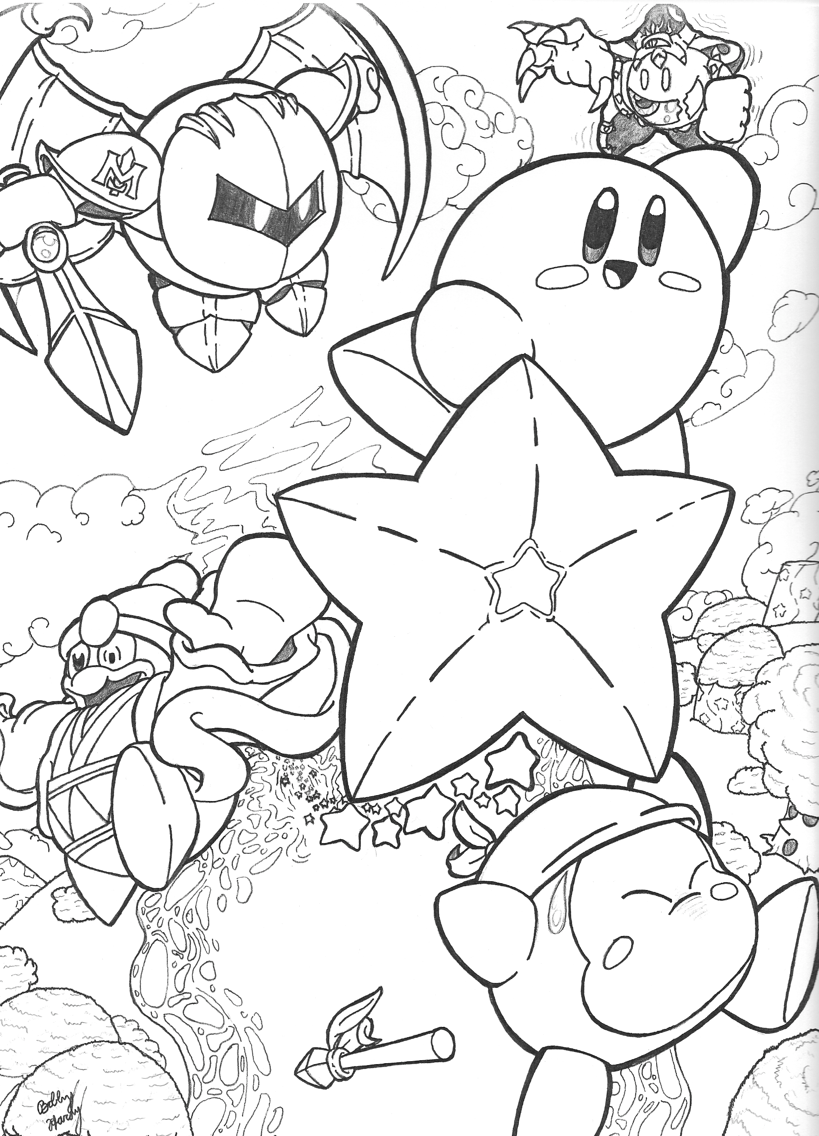 50+ Kirby Coloring Pages: Cute and Pink 45