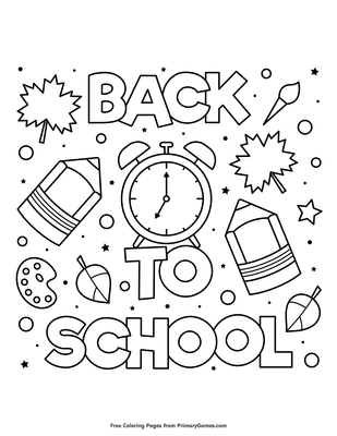 90+ Back to School Coloring Pages 2