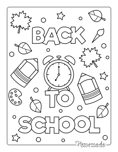 90+ Back to School Coloring Pages 25