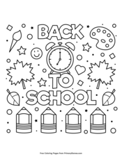 90+ Back to School Coloring Pages 26