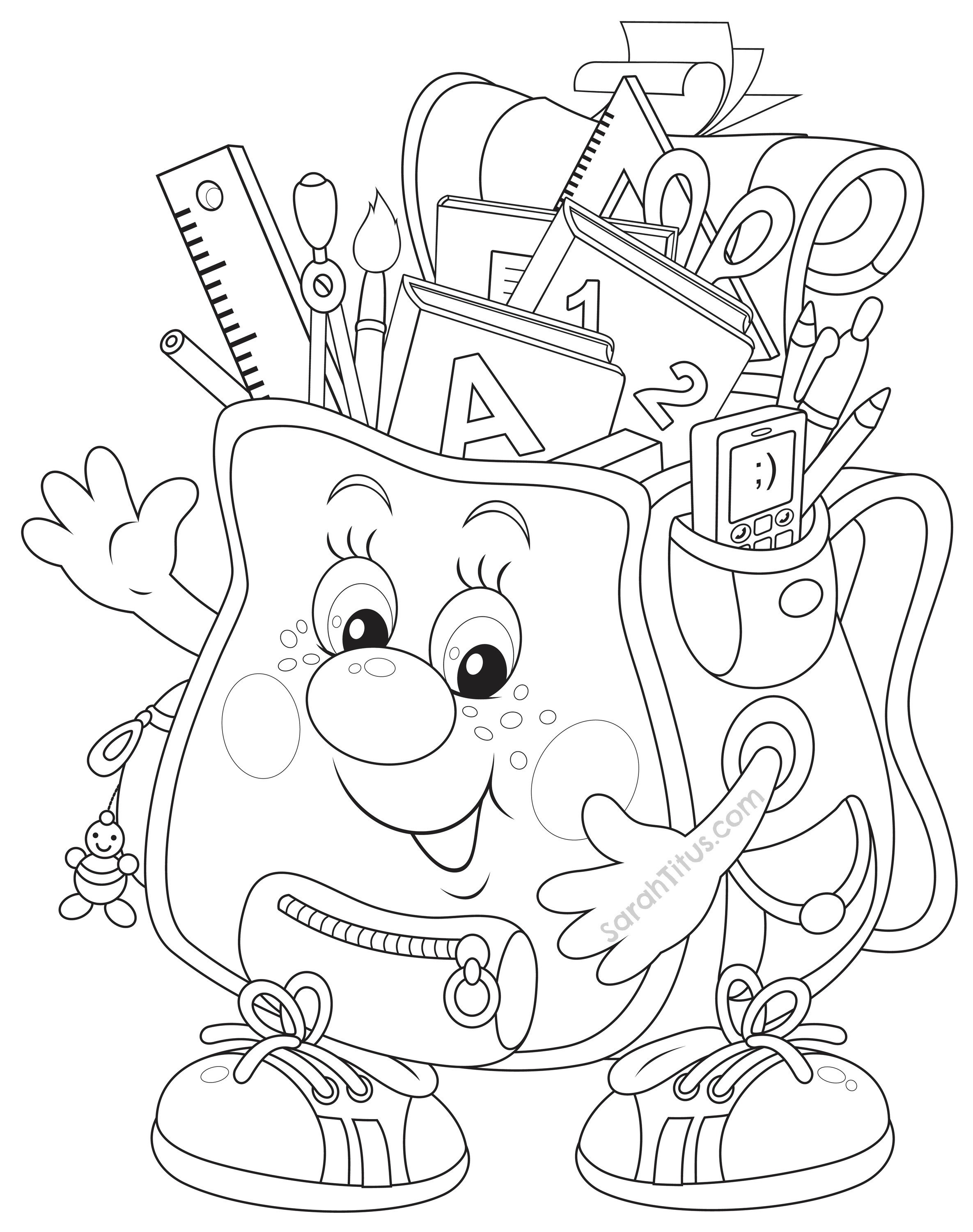 90+ Back to School Coloring Pages 54