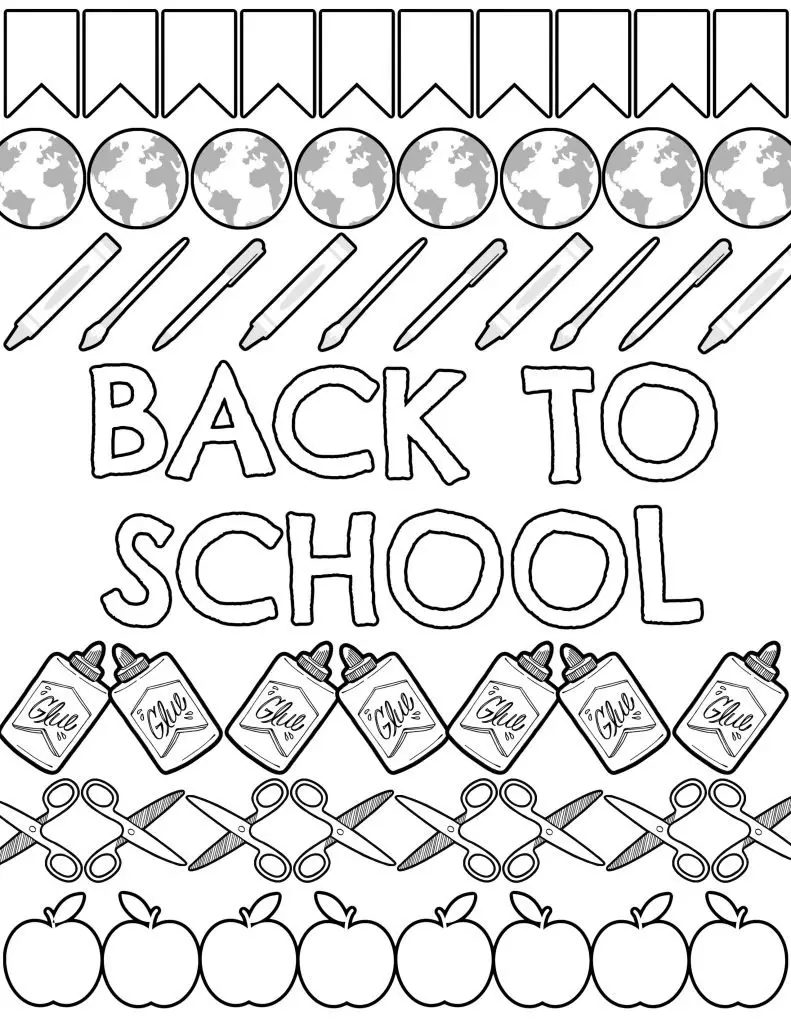 90+ Back to School Coloring Pages 73