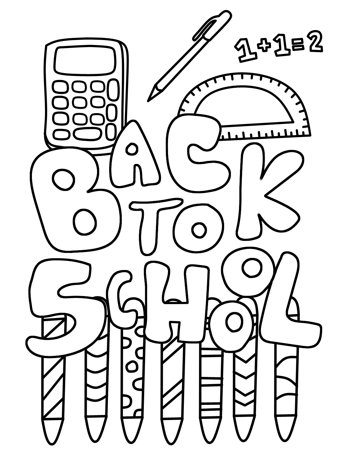 90+ Back to School Coloring Pages 86