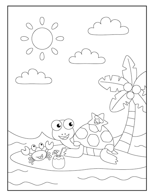 Turtle Coloring Pages: 110 Relaxing Designs for Turtle Lovers 55