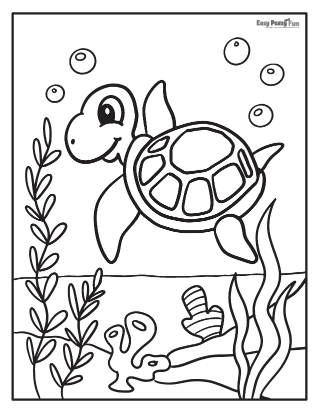 Turtle Coloring Pages: 110 Relaxing Designs for Turtle Lovers 6