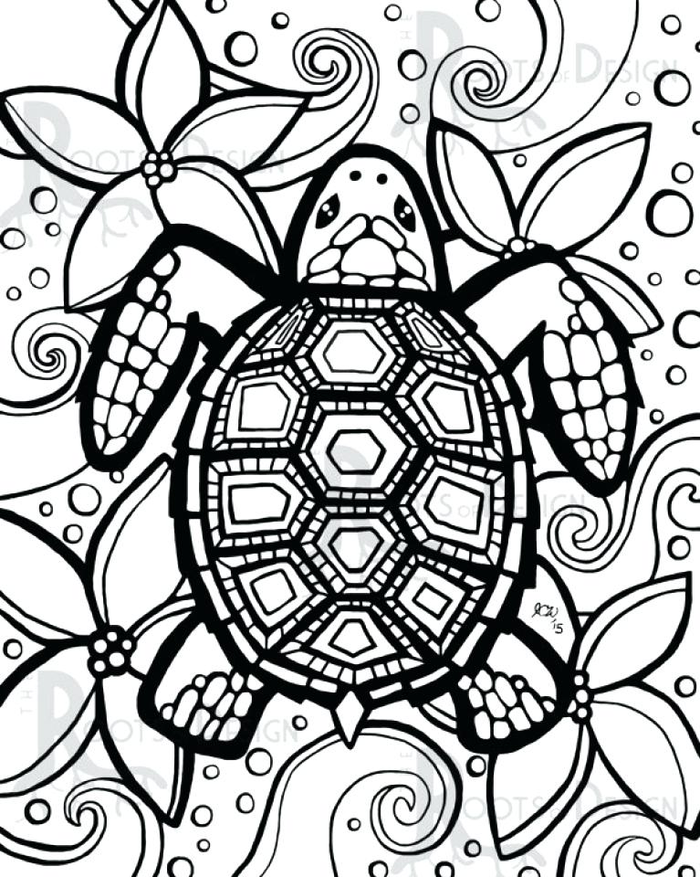 Turtle Coloring Pages: 110 Relaxing Designs for Turtle Lovers 66