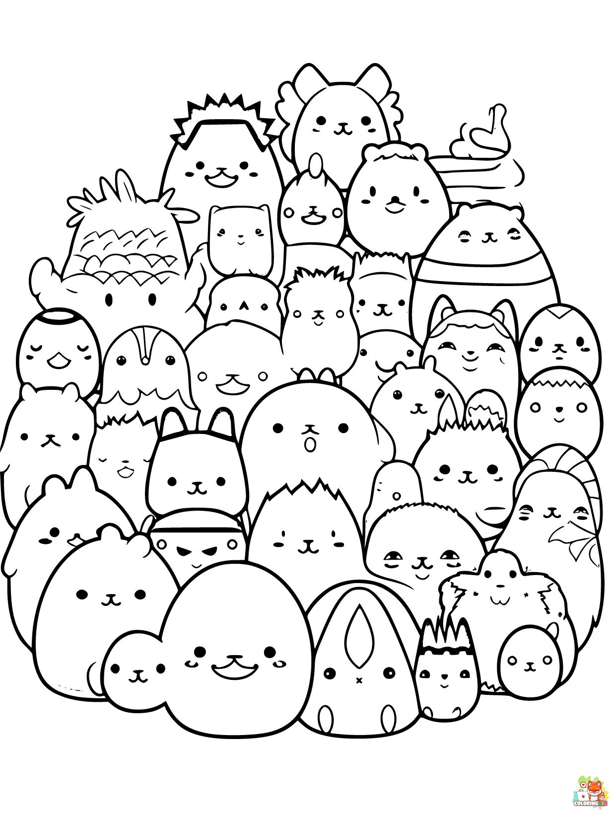 100 Squishmallows Coloring Pages FREE Printable 108