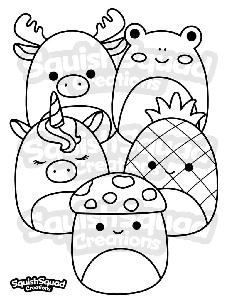 100 Squishmallows Coloring Pages FREE Printable 12