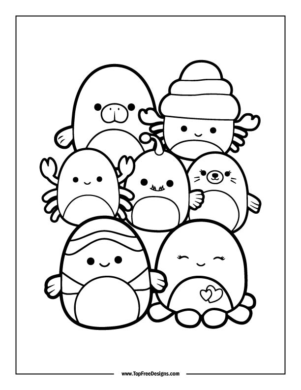 100 Squishmallows Coloring Pages FREE Printable 120