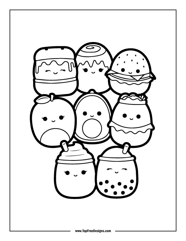 100 Squishmallows Coloring Pages FREE Printable 136